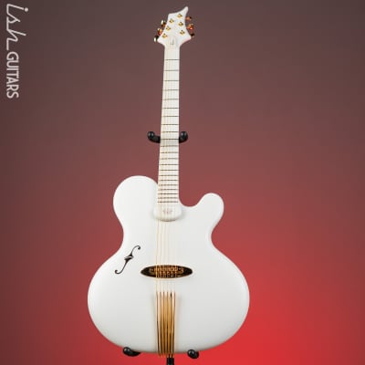 2010 Ritter Princess Isabella CO Edition Baritone Guitar White image 2