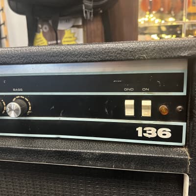 Acoustic  136 1x15" Bass Combo Amplifier 1970's -USA made  black - workhorse- image 4