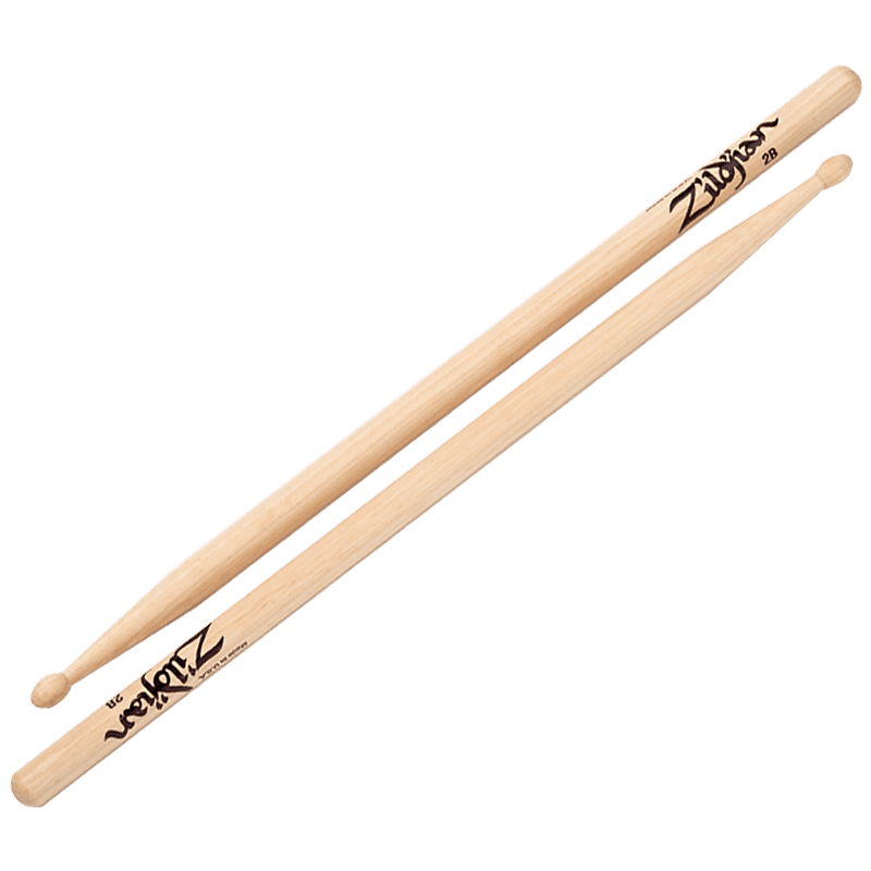 Zildjian 2BWN Hickory Series 2B Wood Tip Drum Sticks image 1