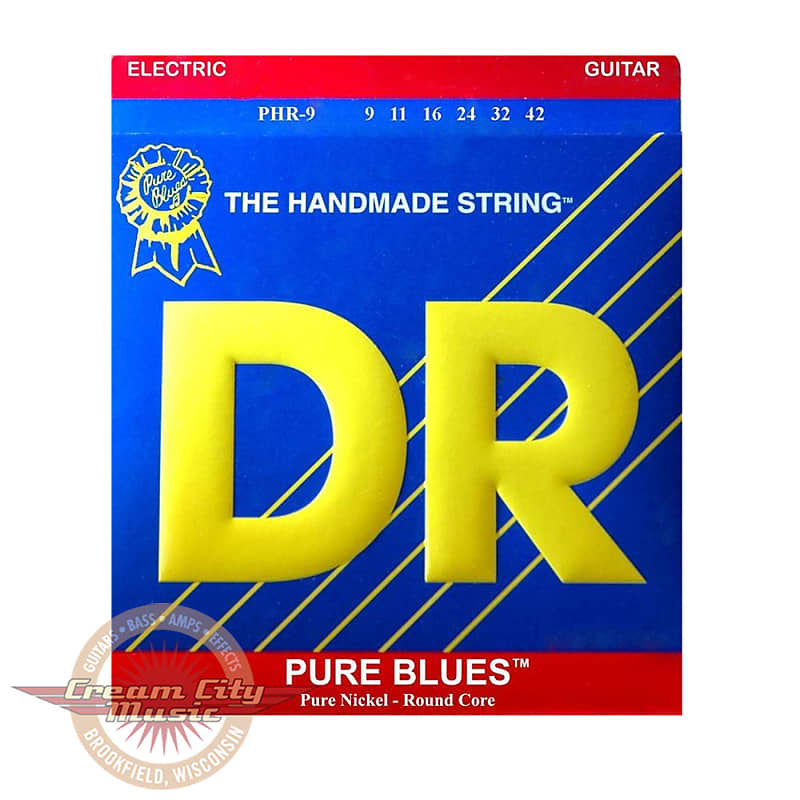 DR PHR9 Pure Blues Electric Guitar Strings .009-.042 image 1
