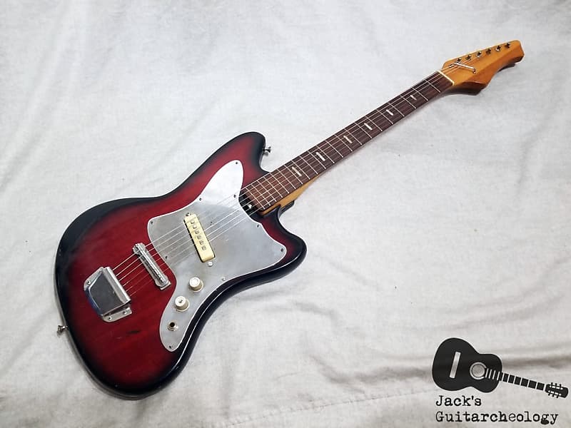Kawai Vintage 1960s Teisco Hound Dog Reburst Guitar