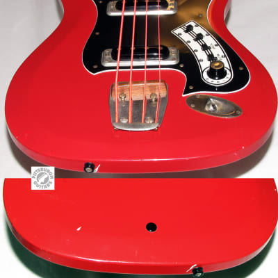 1964 Hagstrom HII B / F-400, Red, with Pro Set Up, Gig Bag, and Red Strings! image 15