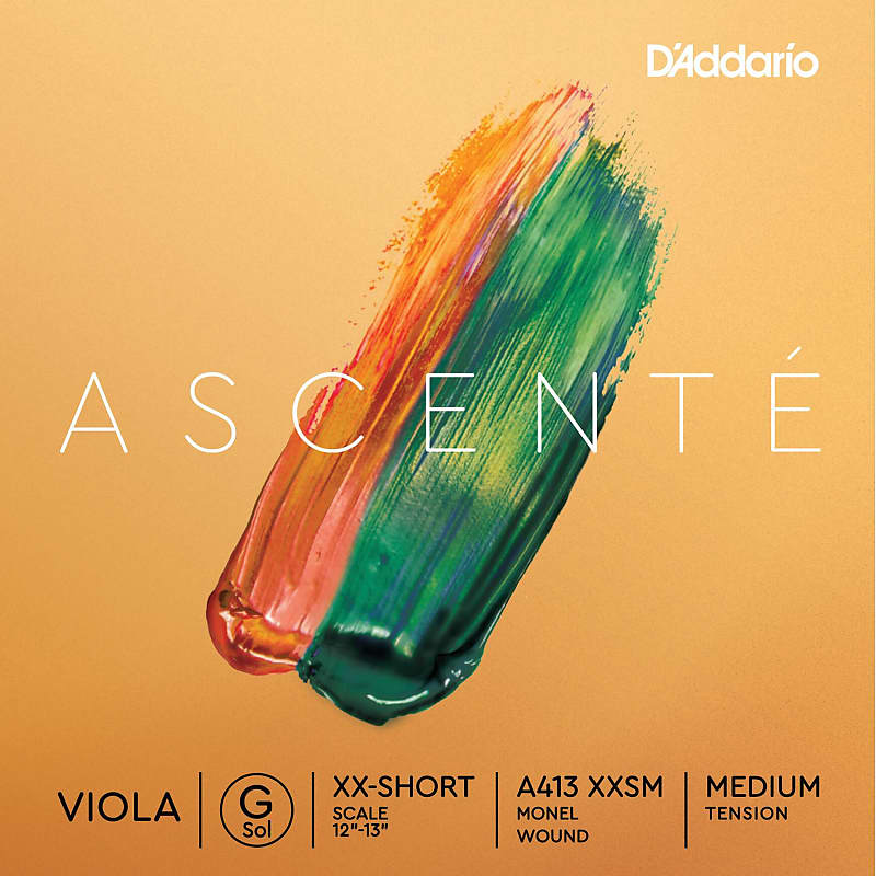 D'Addario A413 XXSM Ascenté Extra Extra Short Scale Viola String - G Medium image 1