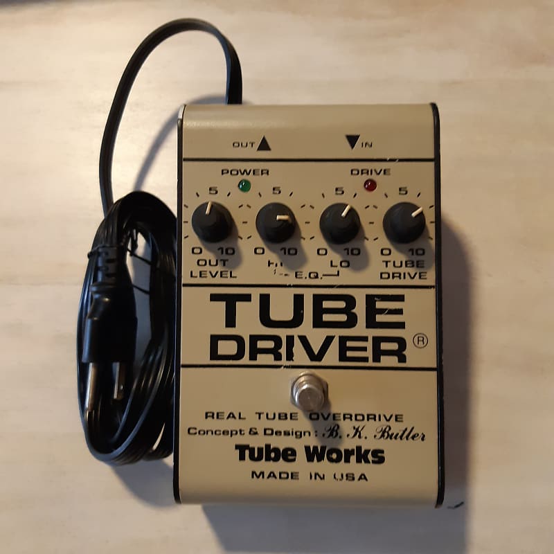 Tube Works Tube Driver 911 BK Butler 1995 USA 4 Knob Valve FX pedal