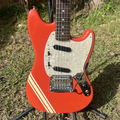 Fender Japan MG-73 Mustang Reissue MIJ Fiesta Red with Competition Stripe for sale