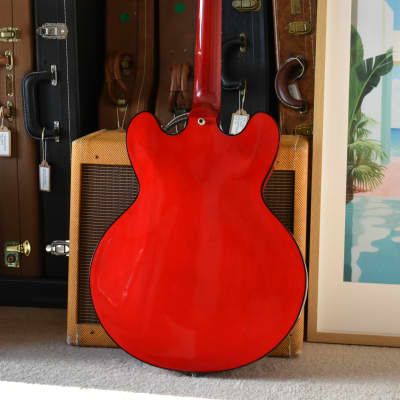 2000 Gibson USA Limited Edition ES-335 BP Translucent Red, Black Binding, Ebony Board w/OHSC, RARE image 13