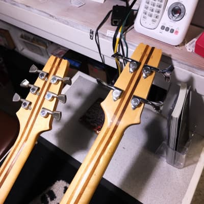 Aria Aria Pro II Super Twin 80 Walnut Guitar Bass Double Neck image 13