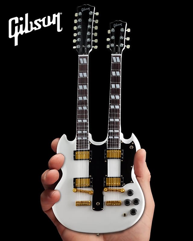 Axe Heaven Gibson SG EDS-1275 Doubleneck White 1/4 scale Miniature Collectible Guitar GG-224 image 1