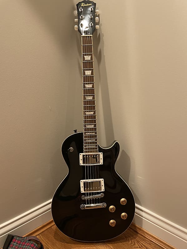 Rockson LP-style single-cut guitar w/upgraded pickups Black | Reverb