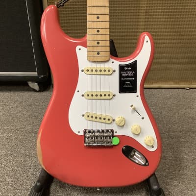 Brand New Fender Vintera 50’s Roadworn Stratocaster Fiesta Red Maple Neck image 1