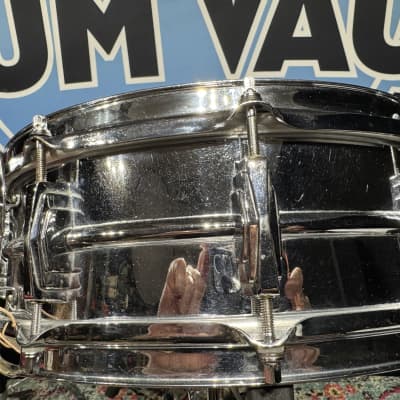 Ludwig - 14x5" Supraphonic, Trans Badge Snare Drum 1958-1959 - Chrome Over Brass. Stunning! image 3