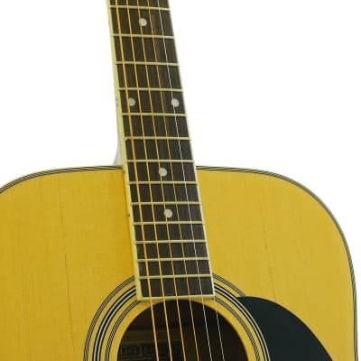 CNZ Audio Acoustic Dreadnought Guitar, Natural Spruce Top, Mahogany Back & Sides image 7