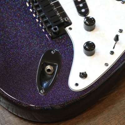 Benford Guitars Modern S Double-Cut Electric Guitar Purple Sparkle w/ Birdseye Maple Neck + OGB imagen 5