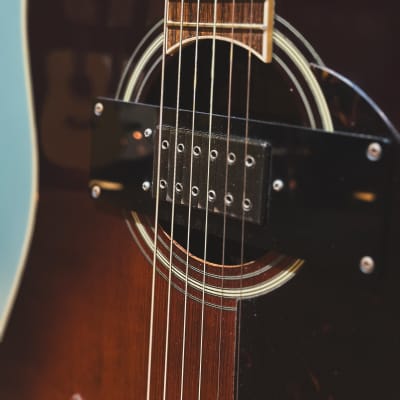 1980s (c) Fender Malibu Electro Acoustic Guitar in Violin Burst image 12