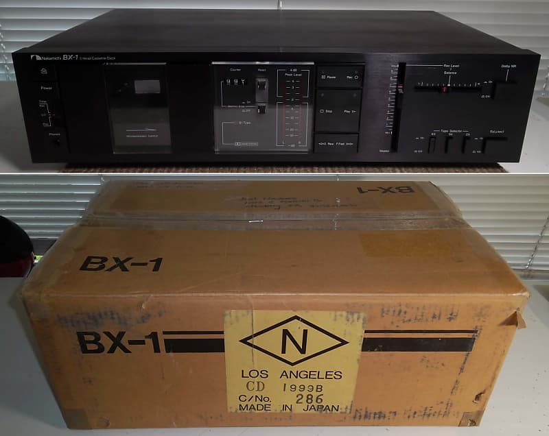 1982 Nakamichi BX-1 Stereo Cassette Deck 1 Owner, Very Low Hours, New Belts & Serviced 05-2023  Sounds Amazingly Like New w/ Original Box and Manual #315 image 1