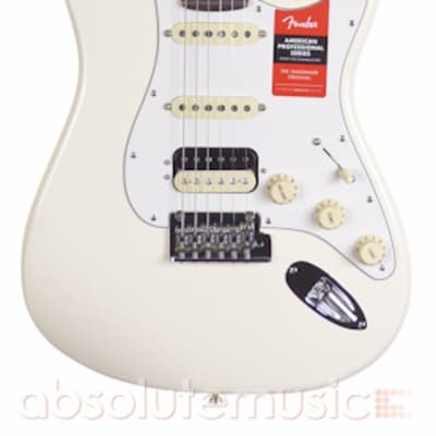 Fender American Pro Stratocaster HSS Shawbucker, Olympic White, RW image 3