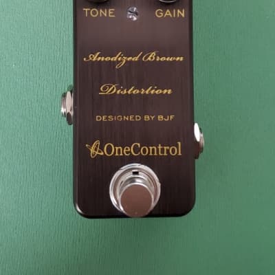Reverb.com listing, price, conditions, and images for one-control-anodized-brown-distortion