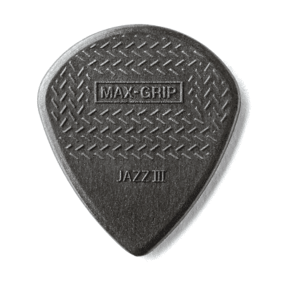 Dunlop 471R3C Carbon Fiber Max-Grip Jazz III Guitar Picks (24-Pack)