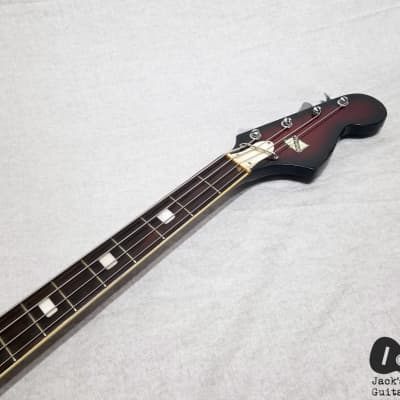 Prestiege / Teisco / Matsumoku "Whitesnake" 1 Pickup Electric Bass (1960s, Redburst) image 21