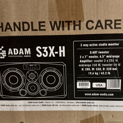 ADAM Audio S3X-H studio monitors pair w/ original boxes image 7