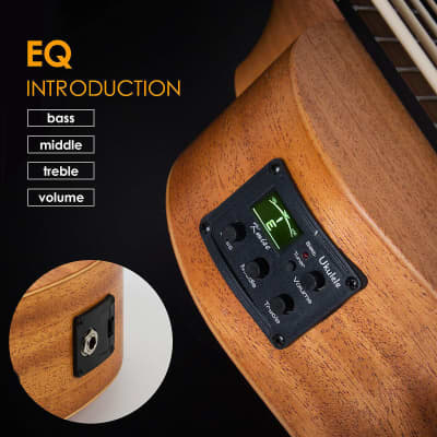Oscar Schmidt OUB500K Comfort Series Mahogany Neck 4-String Acoustic-Electric Ukulele Bass w/Gig Bag image 4