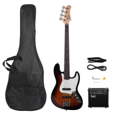 Glarry GJazz Electric Bass Guitar Set With Amp for sale