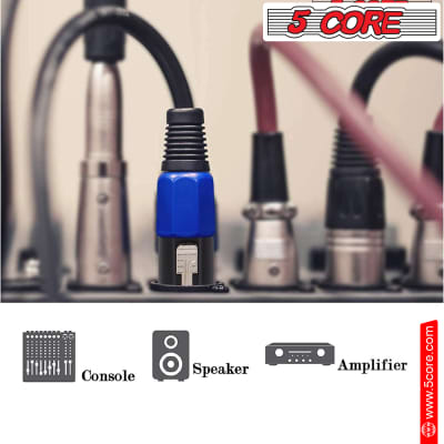 5 Core Speakon Audio Jack Male Connector 1/4 Inch Audio Pin Speaker Adapter Twist Lock 4 Pieces  Speakon 4 pcs image 7