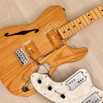 1979 Fender Telecaster Thinline Vintage Electric Guitar Natural, 100% Original w/ Wide Range, Case image 21