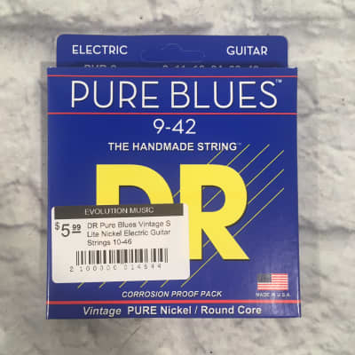 DR Pure Blues Vintage S Lite Nickel Electric Guitar Strings 10-46 image 1