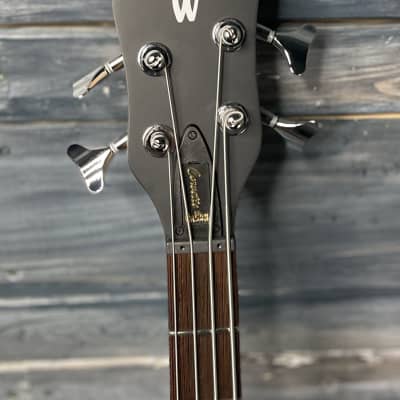 Warwick Left Handed RockBass Corvette Basic 4-String Electric Bass Nirvana Black Transparent Satin image 5