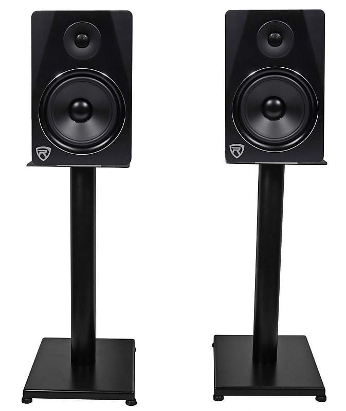  Rockville APM8W 8 2-Way 500W Active/Powered USB Studio Monitor  Speakers Pair, White : Video Games