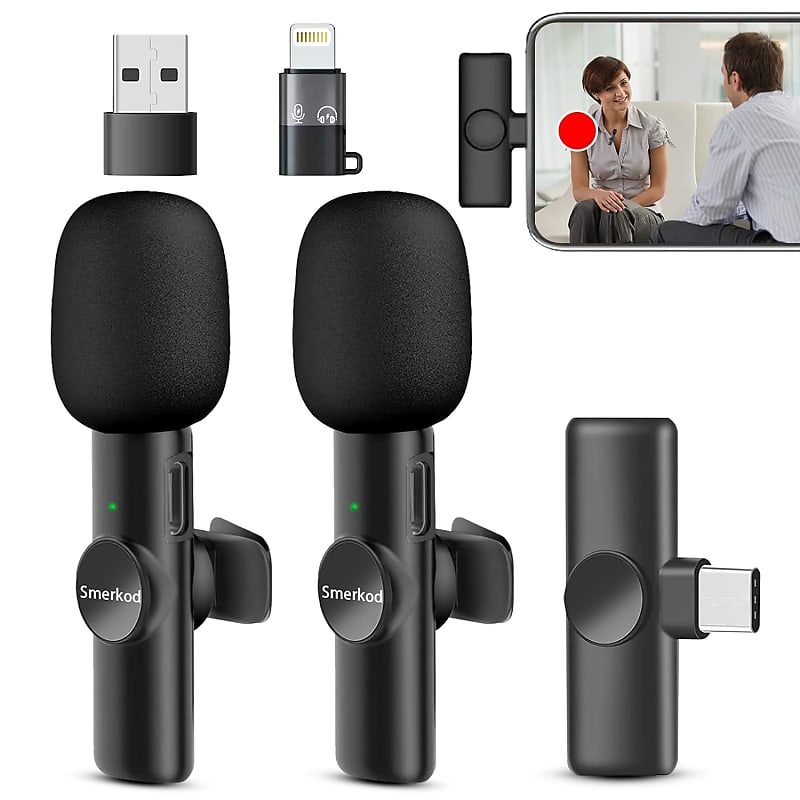 Lavalier Microphone - Professional Lapel Mic For Recording Interview,  Podcast, Speech, Vlog, Video,  - External Mic For IPhone, Android,  Laptop