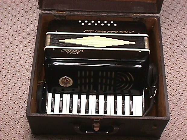 Vintage Italian Made Noble 12 Bass Accordion in Original Case & Ready to Play as-is image 1