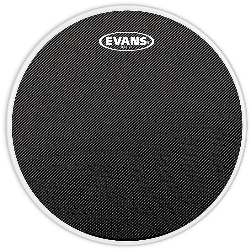 Evans SB14MHSB Hybrid-S Black Marching Snare Drum Head - 14" image 1