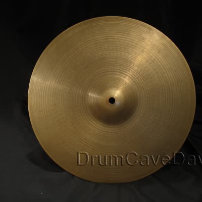 14" ZILDJIAN QUICK BEAT HI HAT CYMBALS, VINTAGE late 1970s HOLLOW LOGO, 1128 & 1202 grams image 4