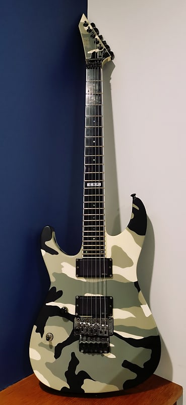 E-II M-II NECK THRU Urban Camo Left-Handed Electric Guitar