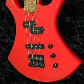 BC RICH Vintage 1989 Virgin Bass Guitar Platinum Series Ferrari Red Maple Neck image 8