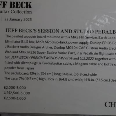 Jeff Beck Session & Studio Pedalboard 2022 - Various image 19
