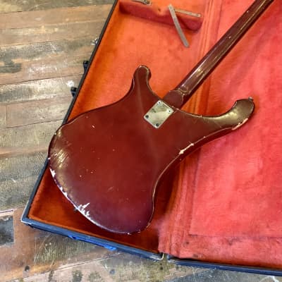Rickenbacker 481-S slant fret electric guitar c 1970’s Burgundyglo original vintage USA Bigsby 481s 480 image 14