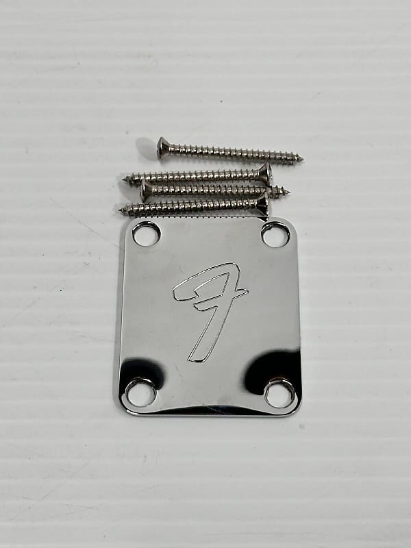 Fender "F" Neck Plate Telecaster Stratocaster PBass Vintage Reverb