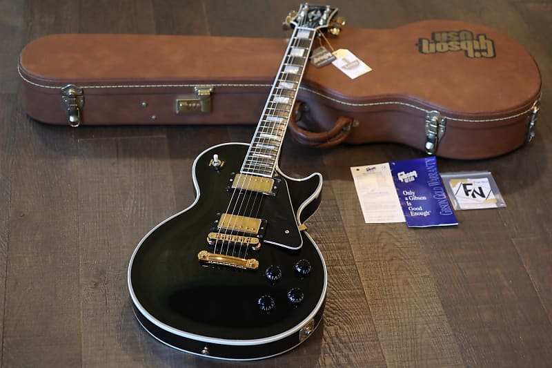 2001 Gibson Les Paul Custom Single-Cut Electric Guitar Ebony | Reverb