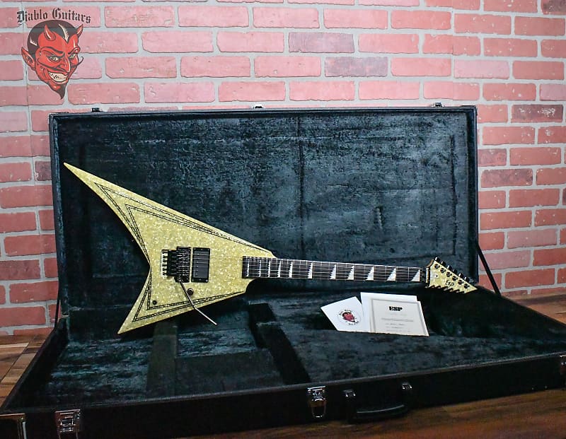 ESP Custom Shop Alexi Laiho Signature “Pearl” Pearloid Top