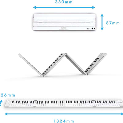 piano folding portable piano 2022 white image 2