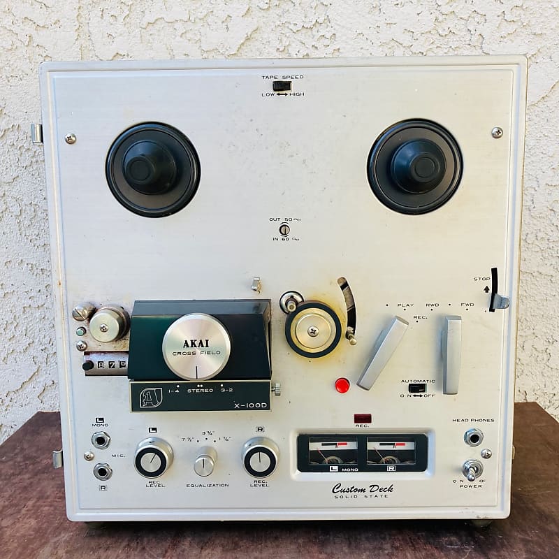 Vintage 1960s Reel to Reel Tape Recorder Akai X-100D, Not Working