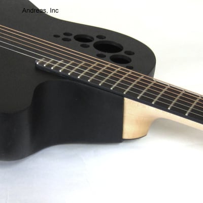 Ovation Elite Acoustic/Electric Guitar - Black Solid Spruce image 6