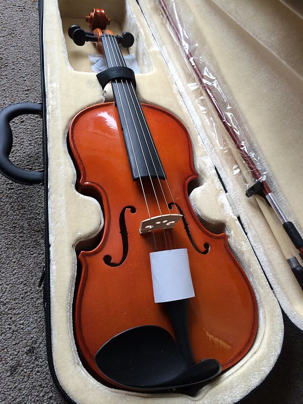Adagio EM-50-1/16 Spruce Top Rosewood Fingerboard 1/16 Size Violin Outfit w/Lightweight Case & Bow image 1