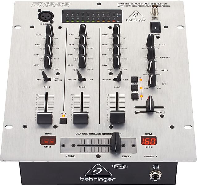 Behringer Pro Mixer DX626 3-Channel DJ Mixer | Reverb