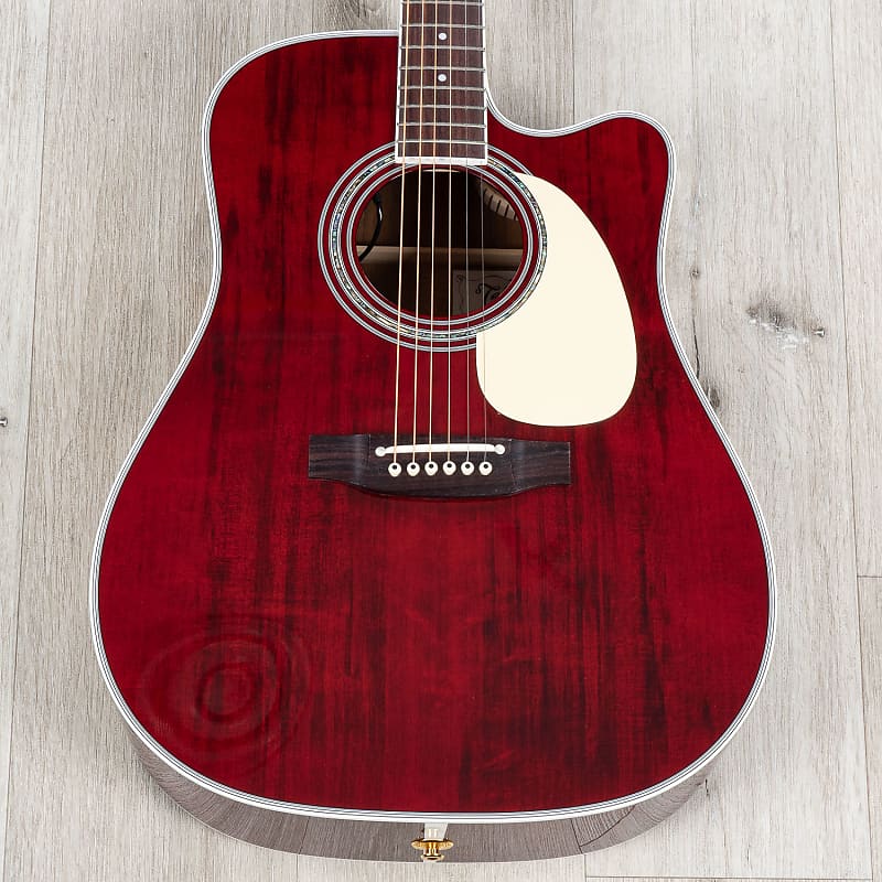 Takamine JJ325SRC John Jorgenson Signature Acoustic-Electric Guitar, Gloss Red image 1