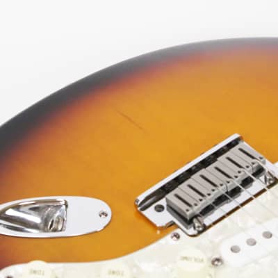 1993 Fender Stratocaster USA Deluxe Sunburst Strat American Standard Dlx Electric Guitar with Pearloid Custom Shop Pickguard Plus All Tags & OHSC image 8