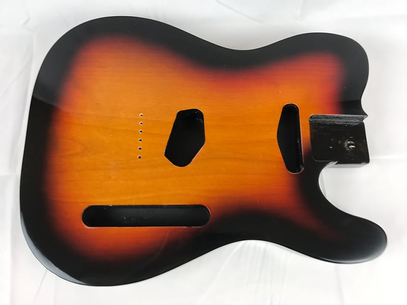 Fox Guitars Tele Style Guitar Body Alder Glossy Sunburst Finish image 1